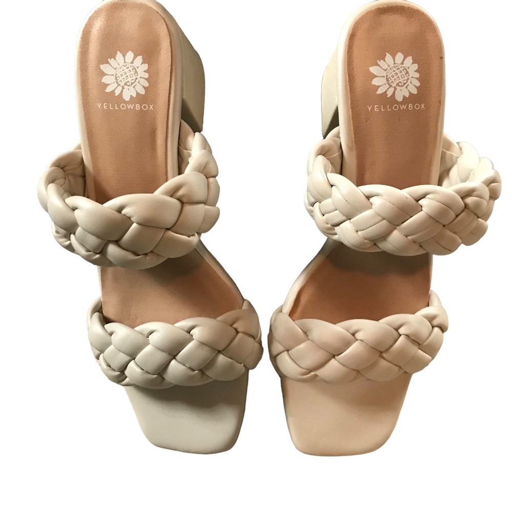 NWT. Yellow Box Ceana Bone slip on heels Would be great for Spring & Summer! 🌸
